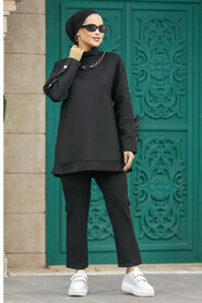  Black Hijab For Women Dual Suit 70241S - 3