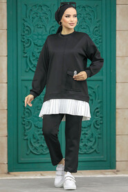  Black Hijab For Women Dual Suit 7108S - 2