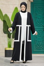  Black Hijab For Women Kimono Triple Suit 30195S - 4