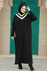  Black Hijab For Women Mercerized Dress 10149S - 1