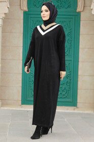  Black Hijab For Women Mercerized Dress 10149S - 2
