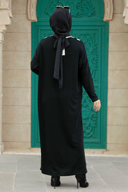 Black Hijab For Women Mercerized Dress 10149S - 4
