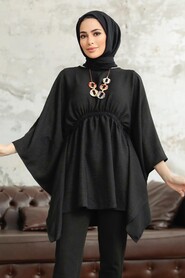 Black Hijab For Women Poncho 41259S - 1
