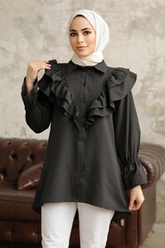  Black Hijab For Women Tunic 1139S - NEVA STYLE