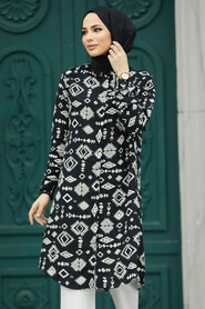  Black Hijab For Women Tunic 11632S - 2