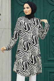  Black Hijab For Women Tunic 11633S - 2