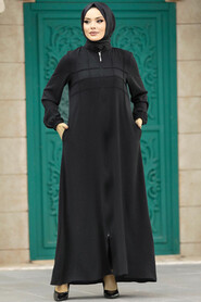  Black Hijab For Women Turkish Abaya 11069S - 3