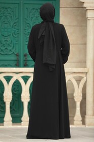  Black Hijab For Women Turkish Abaya 62212S - 3