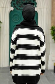  Black Hijab Knitwear Tunic 26941S - 4