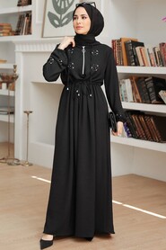  Black Hijab Maxi Dress 13260S - 4
