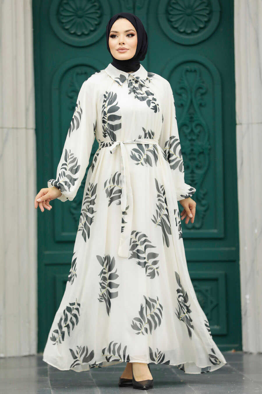  Black Hijab Maxi Dress 20042S