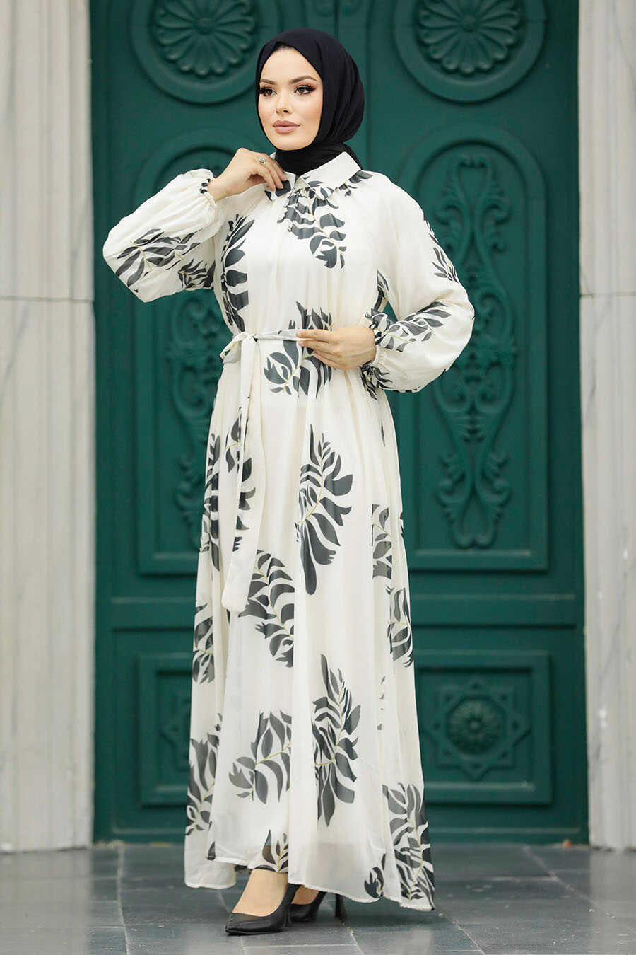 Neva Style - Black Hijab Maxi Dress 20042S