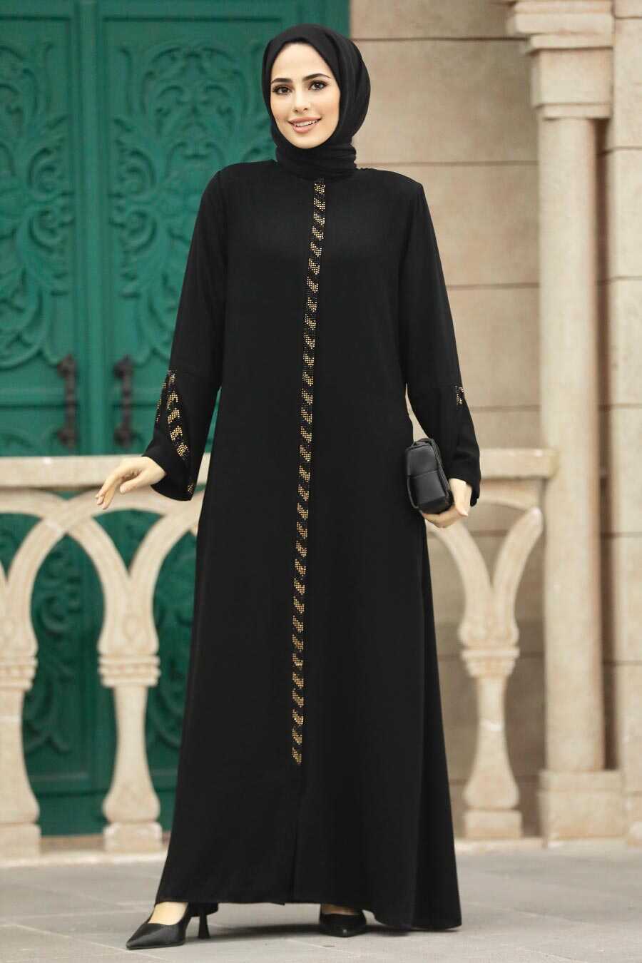 Neva Style - Black Modest Turkish Abaya 626S