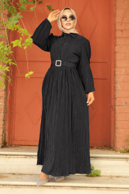  Black Hijab Maxi Dress 5936S - NEVA STYLE