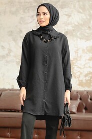  Black Hijab Shirt 1114S - 2