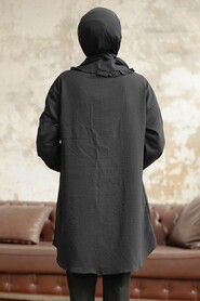  Black Hijab Shirt 1114S - 3