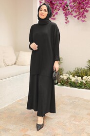  Black Hijab Suit Dress 41502S - 2