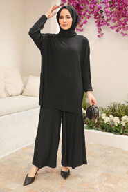  Black Hijab Suit Dress 41502S - 1