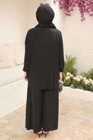  Black Hijab Suit Dress 41502S - 3