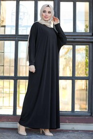  Black Hijab Turkish Abaya 17801S - 1