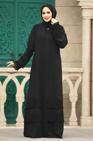  Black Hijab Turkish Abaya 34601S - 2