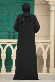  Black Hijab Turkish Abaya 34601S - 3