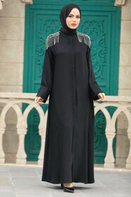  Black Hijab Turkish Abaya 378500S - 1