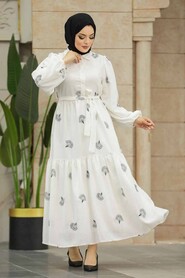  Black Hijab Turkish Dress 12991S - 2