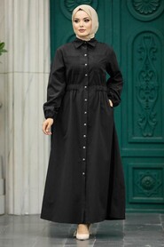  Black Hijab Turkish Dress 5934S - NEVA STYLE
