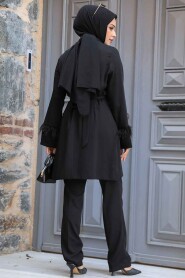  Black Hijab Turkish Dual Suit 34071S - 3