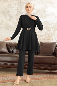  Black Hijab Turkish Dual Suit 5860S - NEVA STYLE