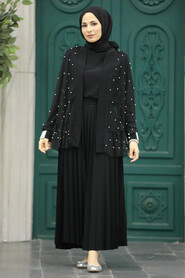  Black Hijab Turkish Triple Suit 30021S - 1