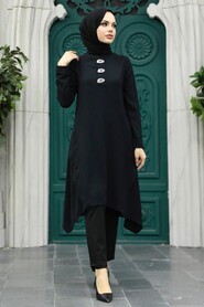  Black Hijab Turkish Tunic 24471S - 2