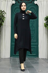  Black Hijab Turkish Tunic 24471S - 1