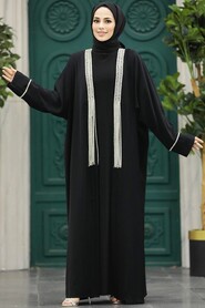  Black Islamic Clothing Abaya 604200S - 1