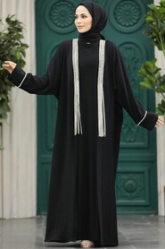  Black Islamic Clothing Abaya 604200S - 2