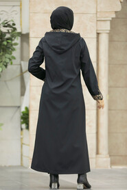  Black Islamic Clothing Coat 60623S - 5