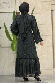  Black Islamic Clothing Dress 13541S - 3