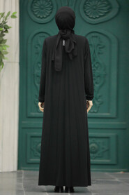  Black Islamic Clothing Dress 16751S - 3