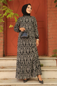 Black Islamic Clothing Dress 2297S - 2