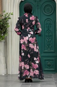  Black Islamic Clothing Dress 27940S - 5