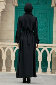  Black Islamic Clothing Dress 358600S - 4