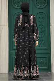  Black Islamic Clothing Dress 50092S - 3