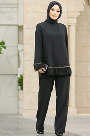  Black Islamic Clothing Dual Suit 40012S - 1