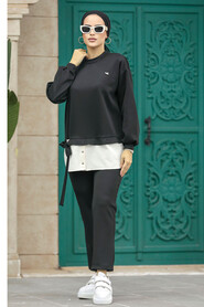  Black Islamic Clothing Dual Suit 71201S - Thumbnail