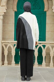  Black Islamic Clothing Knitwear Dual Suit 3412S - 4