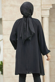  Black Islamic Clothing Tunic 1117S - 3