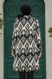  Black Islamic Clothing Tunic 11603S - 3