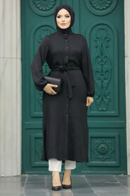  Black Islamic Clothing Tunic 5933S - 2