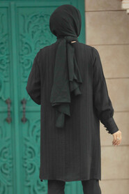  Black Islamic Clothing Tunic 614S - 3